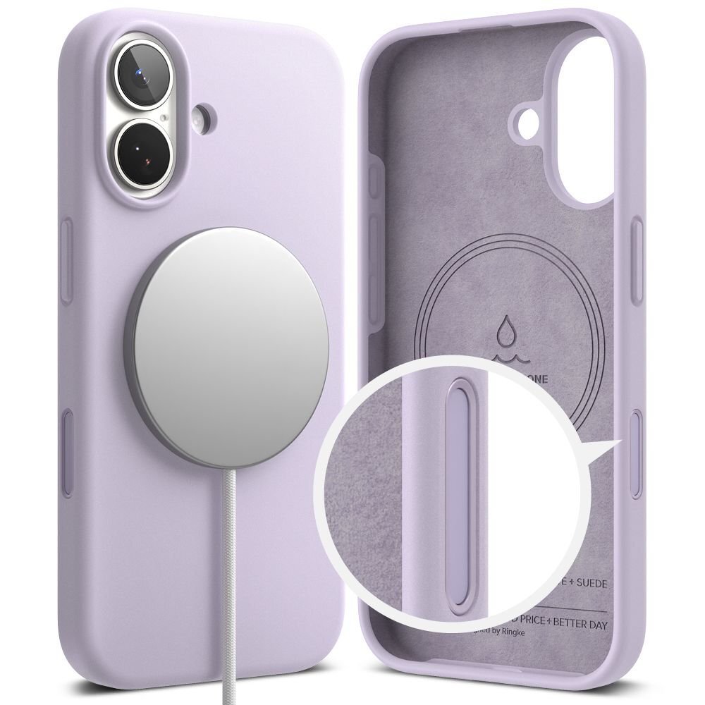 iPhone 17 dėklas Ringke Silicone Magnetic MagSafe – violetinis 2