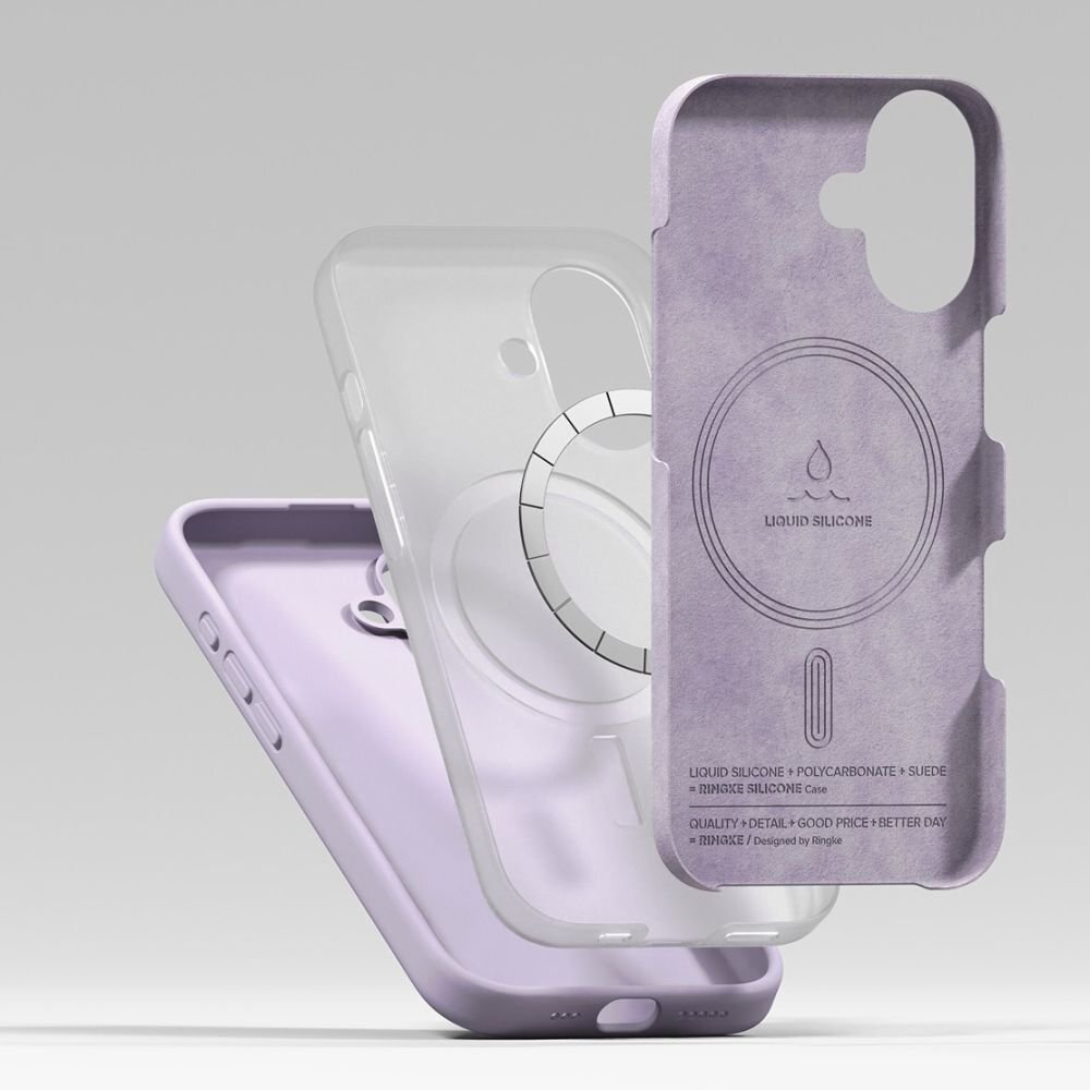 iPhone 17 dėklas Ringke Silicone Magnetic MagSafe – violetinis 5 iPhone 17 dėklas Ringke Silicone Magnetic MagSafe – violetinis 5
