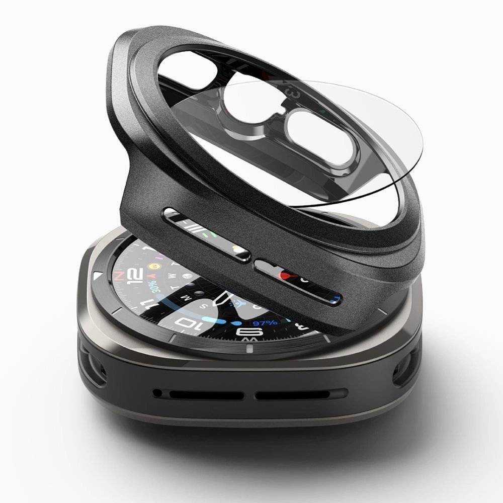 Ringke Slim & Tempered Glass Dėklas + Glass Set skirtas Samsung Galaxy Watch Ultra 47mm - Juodas 1