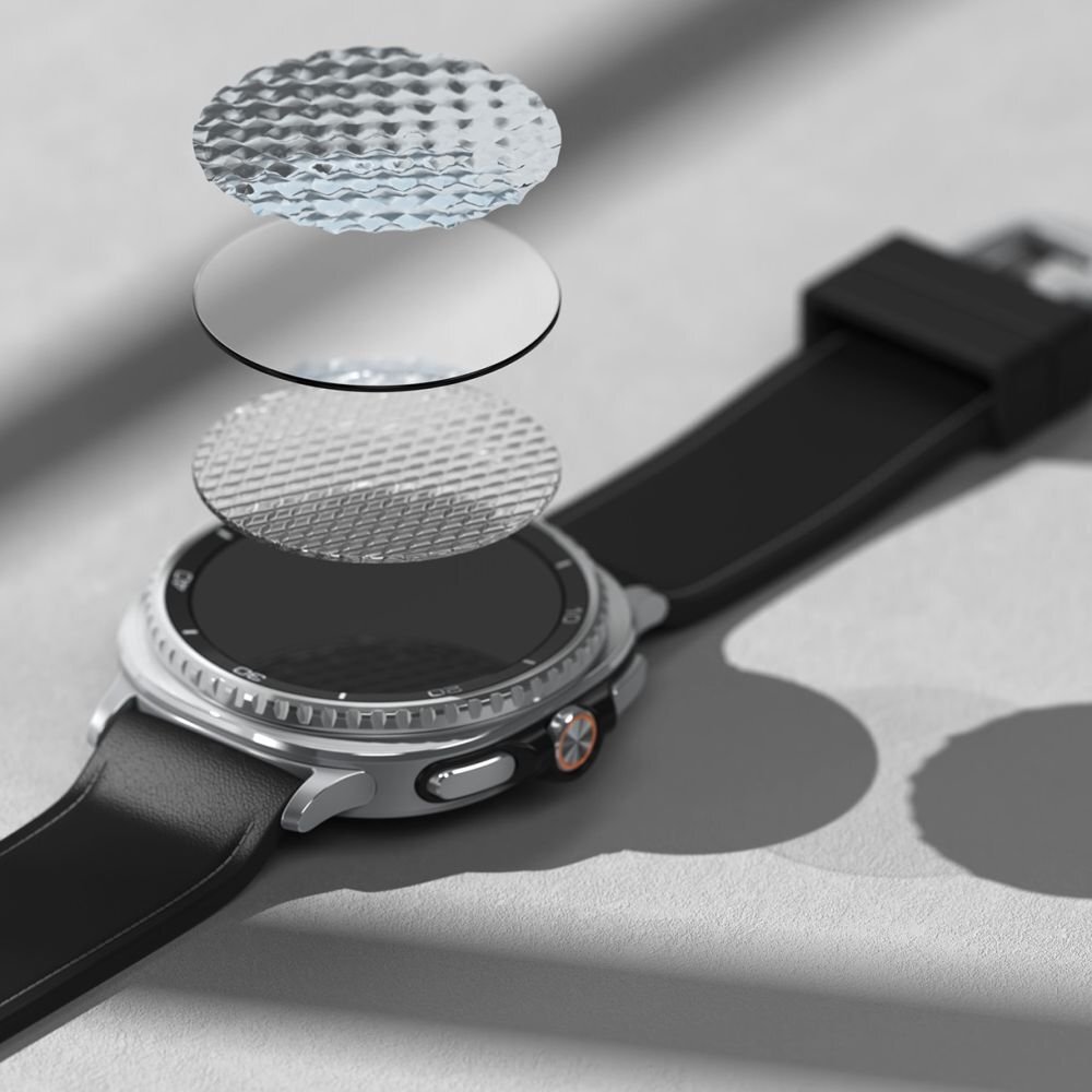 Samsung Galaxy Watch 8 46mm Ringke Tempered Glass Pro grūdintas stiklas, 2 vnt. – skaidrus 3