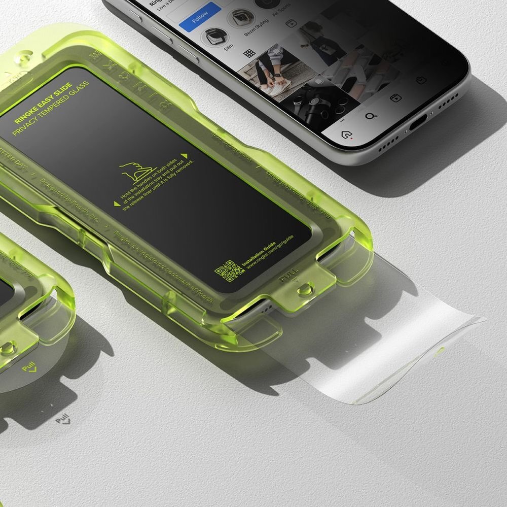 iPhone 17 Pro Max Ringke Easy Slide 2-pack privatumo stiklas 4