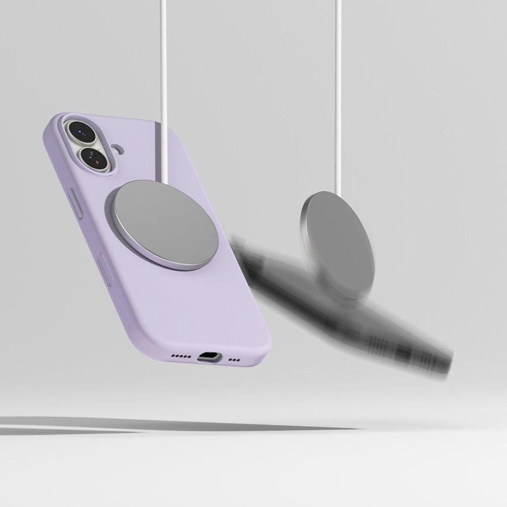 iPhone 17 dėklas Ringke Silicone Magnetic MagSafe – violetinis 7 iPhone 17 dėklas Ringke Silicone Magnetic MagSafe – violetinis 7