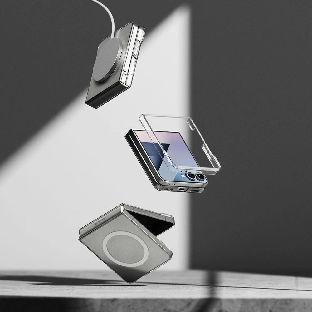 Samsung Galaxy Z Flip 7 dėklas Ringke Slim Magnetic su MagSafe – skaidrus 7
