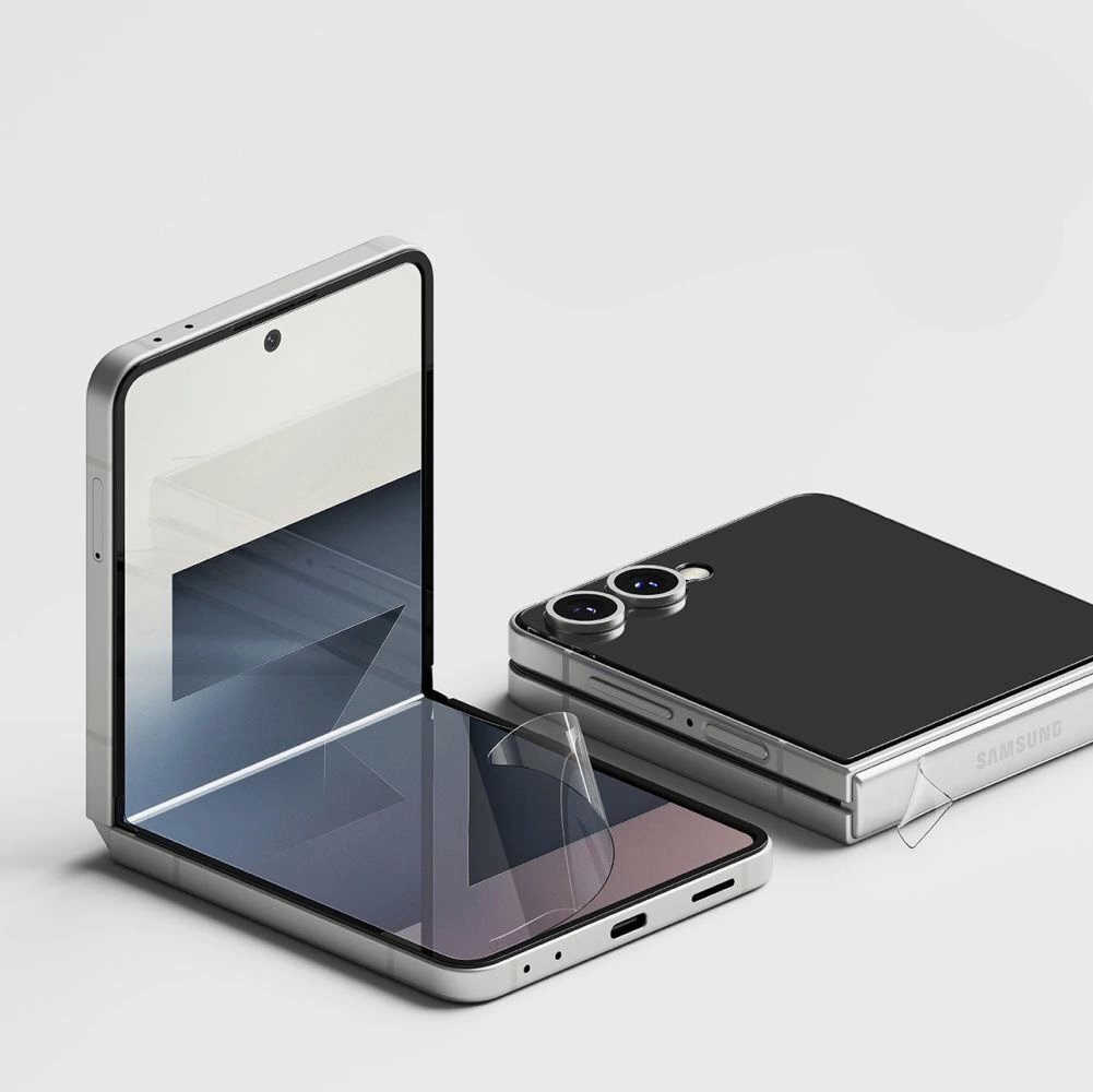 Samsung Galaxy Z Flip 7 Ringke Protector Pro 3in1 apsaugos rinkinys – skaidrus 4