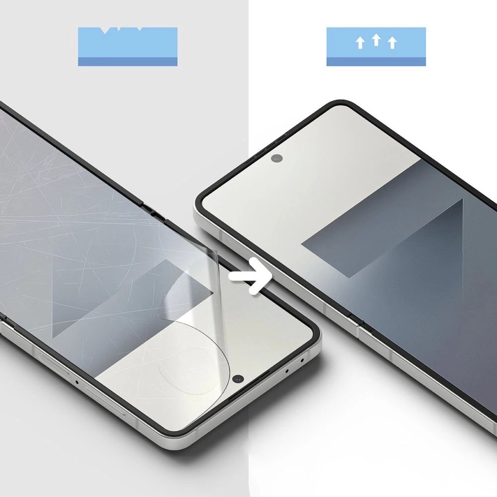 Samsung Galaxy Z Flip 7 Ringke Protector Pro 3in1 apsaugos rinkinys – skaidrus 6