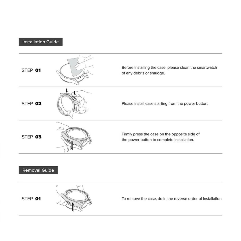 Samsung Galaxy Watch 8 44mm dėklų komplektas Ringke Slim 2 vnt. – skaidrus / matinės juodos 5 Samsung Galaxy Watch 8 44mm dėklų komplektas Ringke Slim 2 vnt. – skaidrus / matinės juodos 5