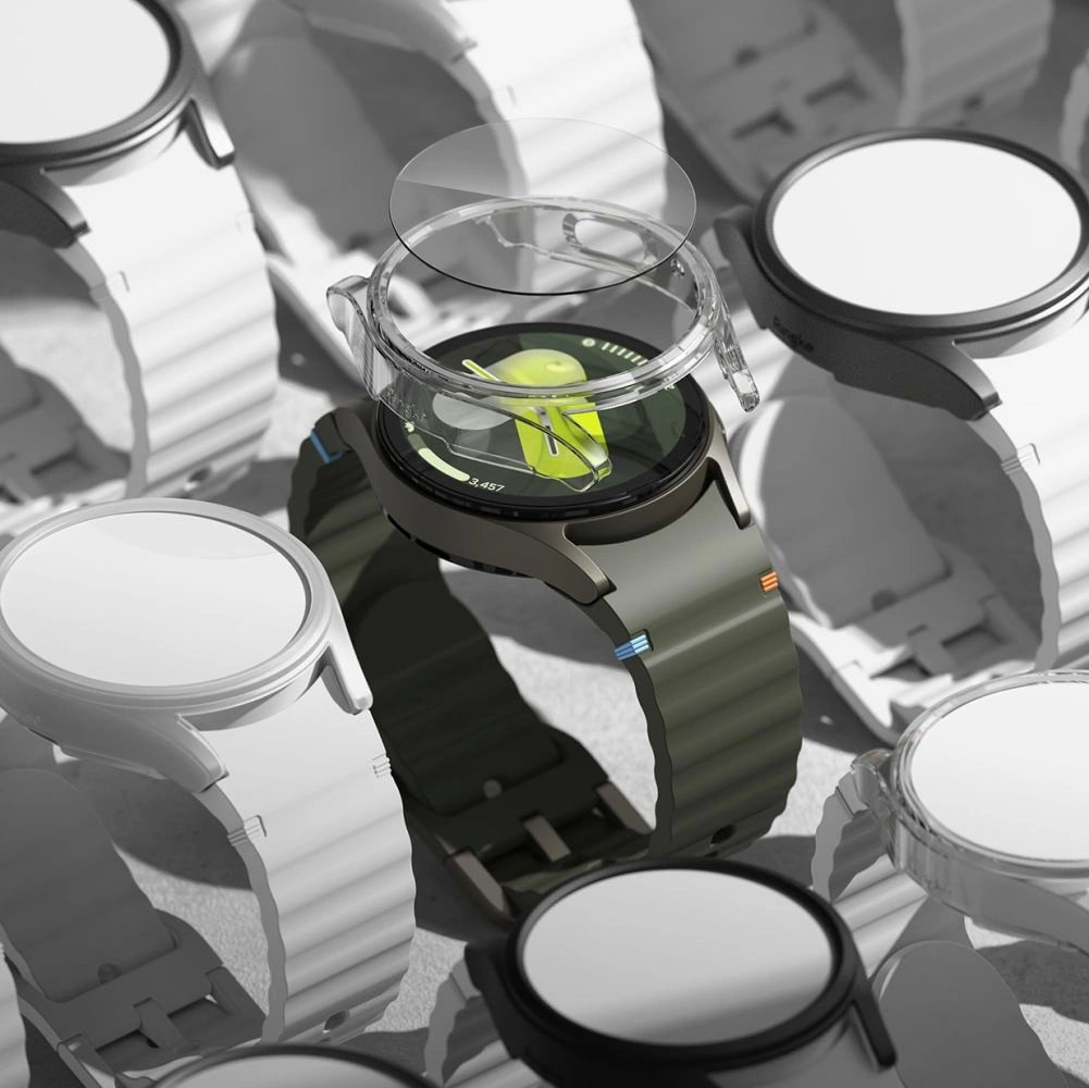 Ringke Slim & Tempered Glass Dėklas + Glass Set skirtas Samsung Galaxy Watch 7 44mm - Juodas 6