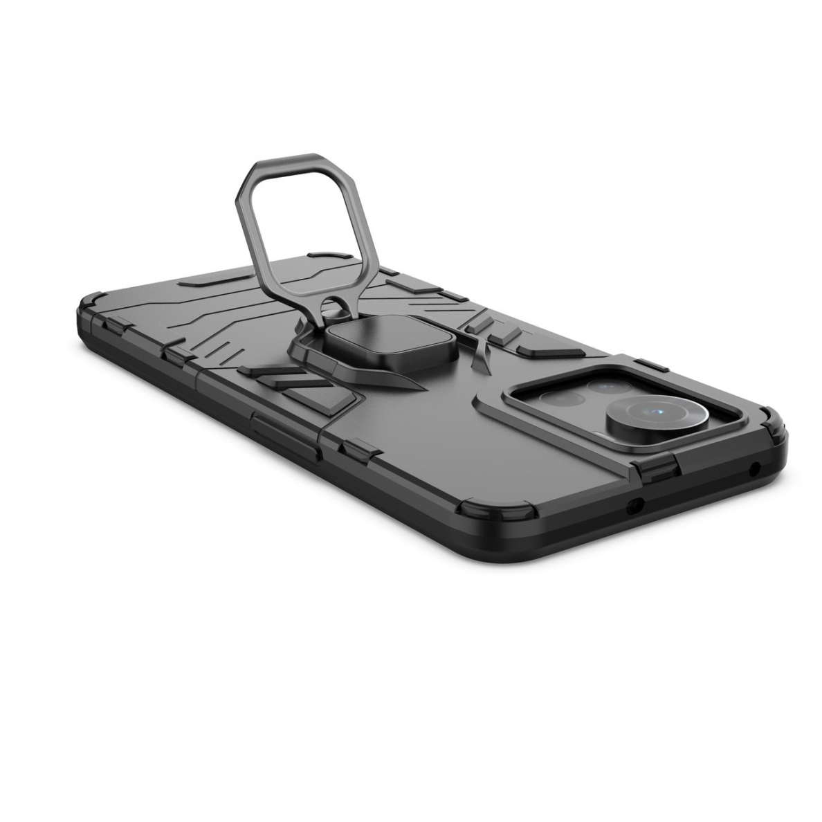 Dėklas Ring Armor armored hybrid OnePlus Ace Juodas 9 Dėklas Ring Armor armored hybrid OnePlus Ace Juodas 9