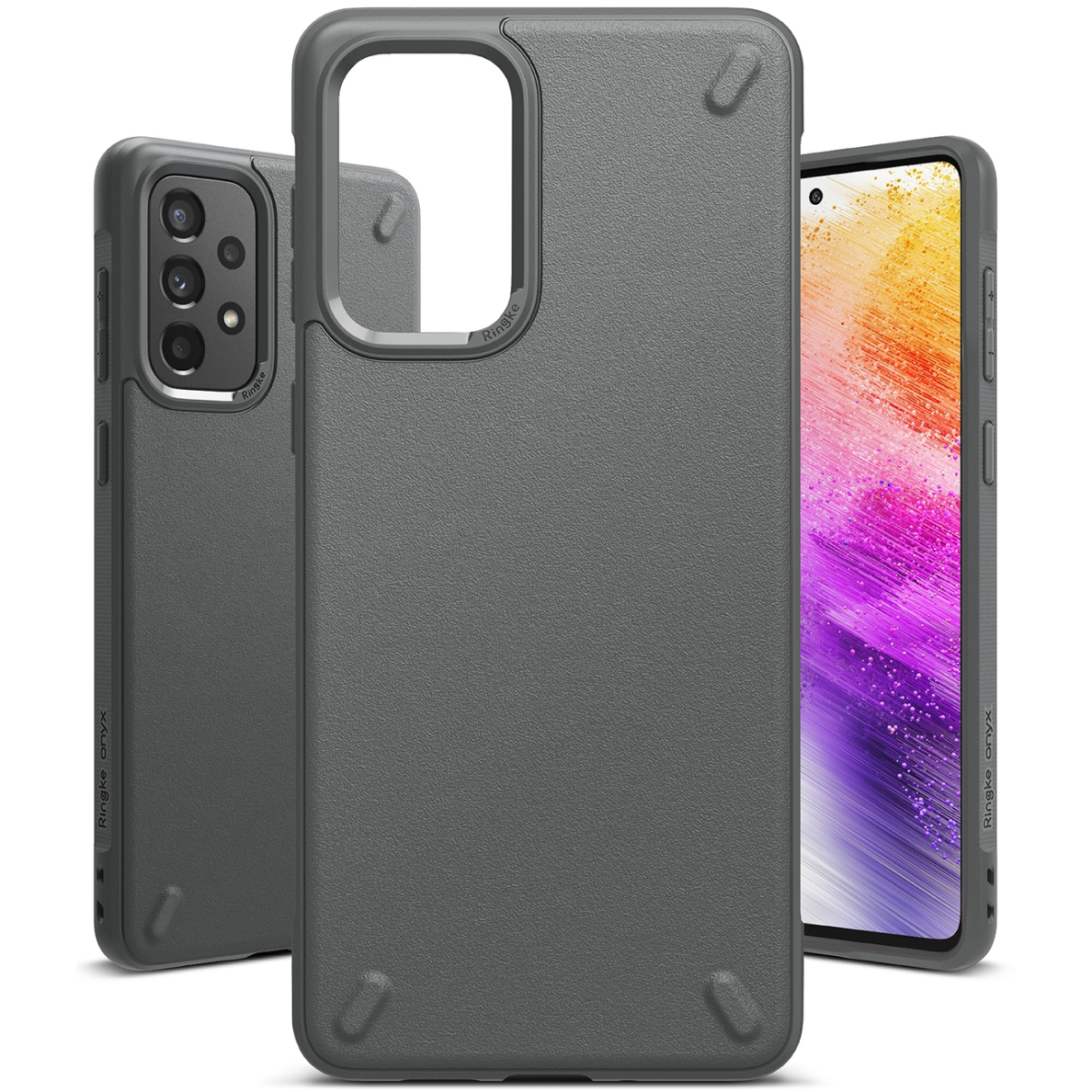 Dėklas Ringke Onyx Durable TPU Samsung Galaxy A73 Pilkas 1 Dėklas Ringke Onyx Durable TPU Samsung Galaxy A73 Pilkas 1