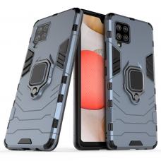 Dėklas Ring Armor Case Kickstand Tough Rugged Samsung Galaxy A42 5G Mėlynas