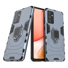 Dėklas Ring Armor Case Kickstand Tough Rugged Samsung Galaxy A72 4G Mėlynas