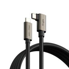 Laidas Ringke USB-C 3.2 Gen. 2x2 PD 3.1 240W 2m kampinis – juodas