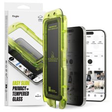 iPhone 17 Ringke Easy Slide 2-pack privatumo stiklas – juodas