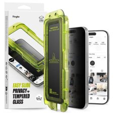 iPhone 17 Pro Ringke Easy Slide privatumo grūdintas stiklas (2 vnt.) – juodas