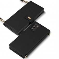 Ringke Folio Signature Genuine Leather Case With Flap And Shoulder Strap skirta Samsung Galaxy Note 20 Black (Fs79R55)