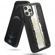 Dėklas Ringke Fusion X Design iPhone 12 Pro Max Juodas (Routine) (XDAP0026)