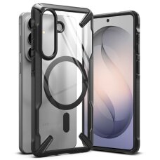 Samsung Galaxy S26 Ringke Fusion X Magnetic MagSafe dėklas – juodas skaidrus