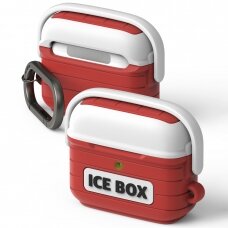 Dėklas Ringke Ice Box skirtas AirPods 3 Raudonas