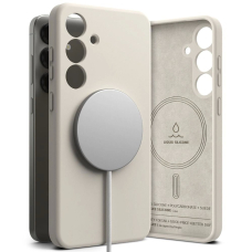 Ringke Silikoninis MagSafe Dėklas skirtas Samsung Galaxy S25 - Beige