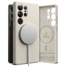 Ringke Silikoninis MagSafe Dėklas skirtas Samsung Galaxy S25 Ultra - Beige
