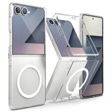 Samsung Galaxy Z Flip 7 dėklas Ringke Slim Magnetic su MagSafe – skaidrus