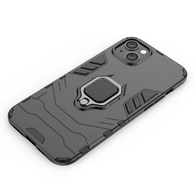 Akcija! Dėklas Ring Armor iPhone 14 Pro Juodas  11