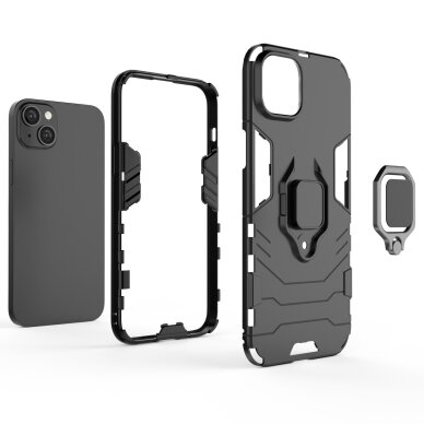 Akcija! Dėklas Ring Armor iPhone 14 Pro Juodas  2