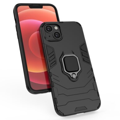 Akcija! Dėklas Ring Armor iPhone 14 Pro Juodas  8