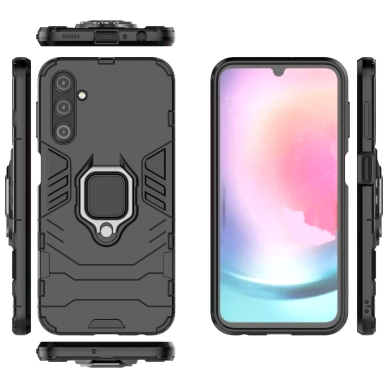 Dėklas Ring Armor Samsung Galaxy A24 4G Juodas 2 Dėklas Ring Armor Samsung Galaxy A24 4G Juodas 2