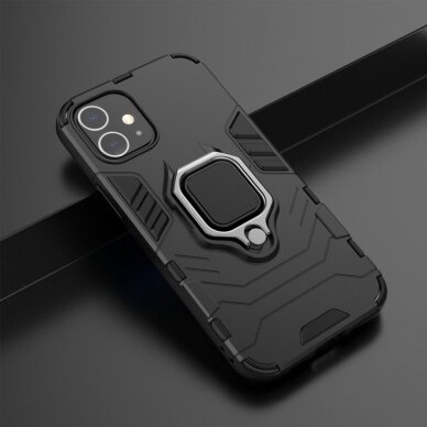 Apsauginis dėklas su žiedu 'Ring Armor Rugged' iPhone 12 mini mėlynas 6