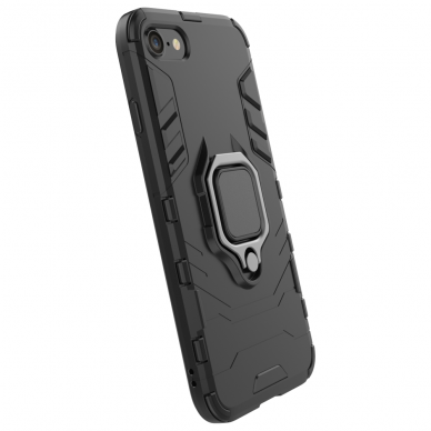Dėklas Ring Armor Case Kickstand iPhone SE / 5S / 5 Juodas
