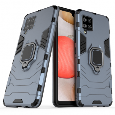 Dėklas Ring Armor Case Kickstand Tough Rugged Samsung Galaxy A42 5G Mėlynas Dėklas Ring Armor Case Kickstand Tough Rugged Samsung Galaxy A42 5G Mėlynas