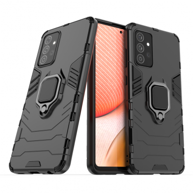 Dėklas su žiedu Ring Armor Case Samsung Galaxy A72 4G Juodas Dėklas su žiedu Ring Armor Case Samsung Galaxy A72 4G Juodas
