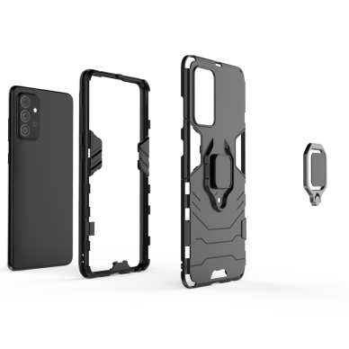 Dėklas Ring Armor Case Kickstand Tough Rugged Samsung Galaxy A72 4G Mėlynas 4 Dėklas Ring Armor Case Kickstand Tough Rugged Samsung Galaxy A72 4G Mėlynas 4