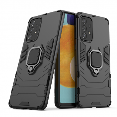 Dėklas Ring Armor tough hybrid Samsung Galaxy A73 juodas 2