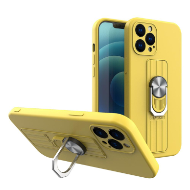 Dėklas su žiedu Ring Case iPhone 11 Pro Geltonas Dėklas su žiedu Ring Case iPhone 11 Pro Geltonas