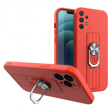 Dėklas su žiedu Ring Case Samsung Galaxy A13 5G raudonas Dėklas su žiedu Ring Case Samsung Galaxy A13 5G raudonas