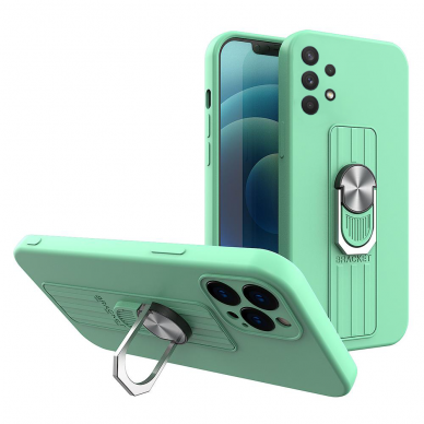 Dėklas su žiedu Ring Case silicone Samsung Galaxy A72 4G Mėtinis Dėklas su žiedu Ring Case silicone Samsung Galaxy A72 4G Mėtinis