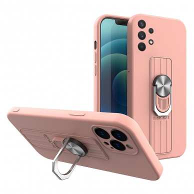 Dėklas su žiedu Ring Case silicone Samsung Galaxy A72 4G Rožinis Dėklas su žiedu Ring Case silicone Samsung Galaxy A72 4G Rožinis