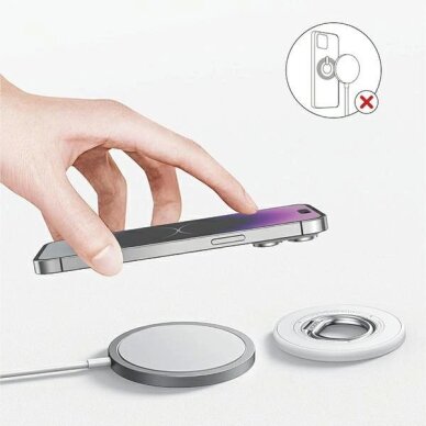 Magnetinis stovas Ring SODI StandBM-350 su MagSafe, dvipusis – baltas 4 Magnetinis stovas Ring SODI StandBM-350 su MagSafe, dvipusis – baltas 4