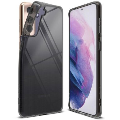 Akcija! Ringke Air Ultra-Thin plonas TPU dėklas Samsung Galaxy S21+ 5G (S21 Plus 5G) juodas (ARSG0041)