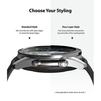 Rėmelis Ringke Bezel Styling case frame envelope ring Samsung Galaxy Watch 3 45mm Juodas (GW3-45-61) 12