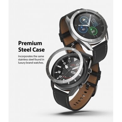 Rėmelis Ringke Bezel Styling case frame envelope ring Samsung Galaxy Watch 3 45mm Juodas (GW3-45-61) 5