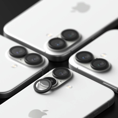 Ringke kameros rėmelio apsauga (2 vnt.) skirtas iPhone 16 / 16 Plus – juoda 5