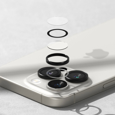 Ringke kameros rėmelio apsauga (2 vnt.) skirtas iPhone 16 Pro / 16 Pro Max – juoda 4