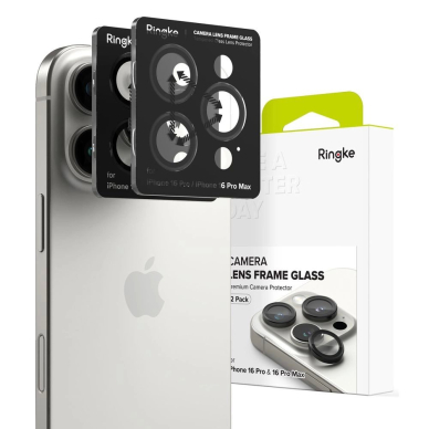 Ringke kameros rėmelio apsauga (2 vnt.) skirtas iPhone 16 Pro / 16 Pro Max – juoda