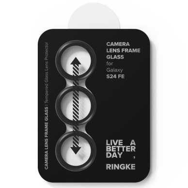 Ringke kameros rėmelio apsauga (2 vnt.) skirtas Samsung Galaxy S24 FE – juoda 1
