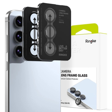 Ringke kameros rėmelio apsauga (2 vnt.) skirtas Samsung Galaxy S24 FE – juoda