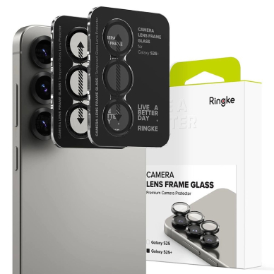 Ringke kameros rėmelio apsauga (2 vnt.) skirtas Samsung Galaxy S25+ Ultra – juoda