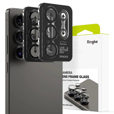Ringke kameros rėmelio apsauga (2 vnt.) skirtas Samsung Galaxy S25 Ultra – juoda